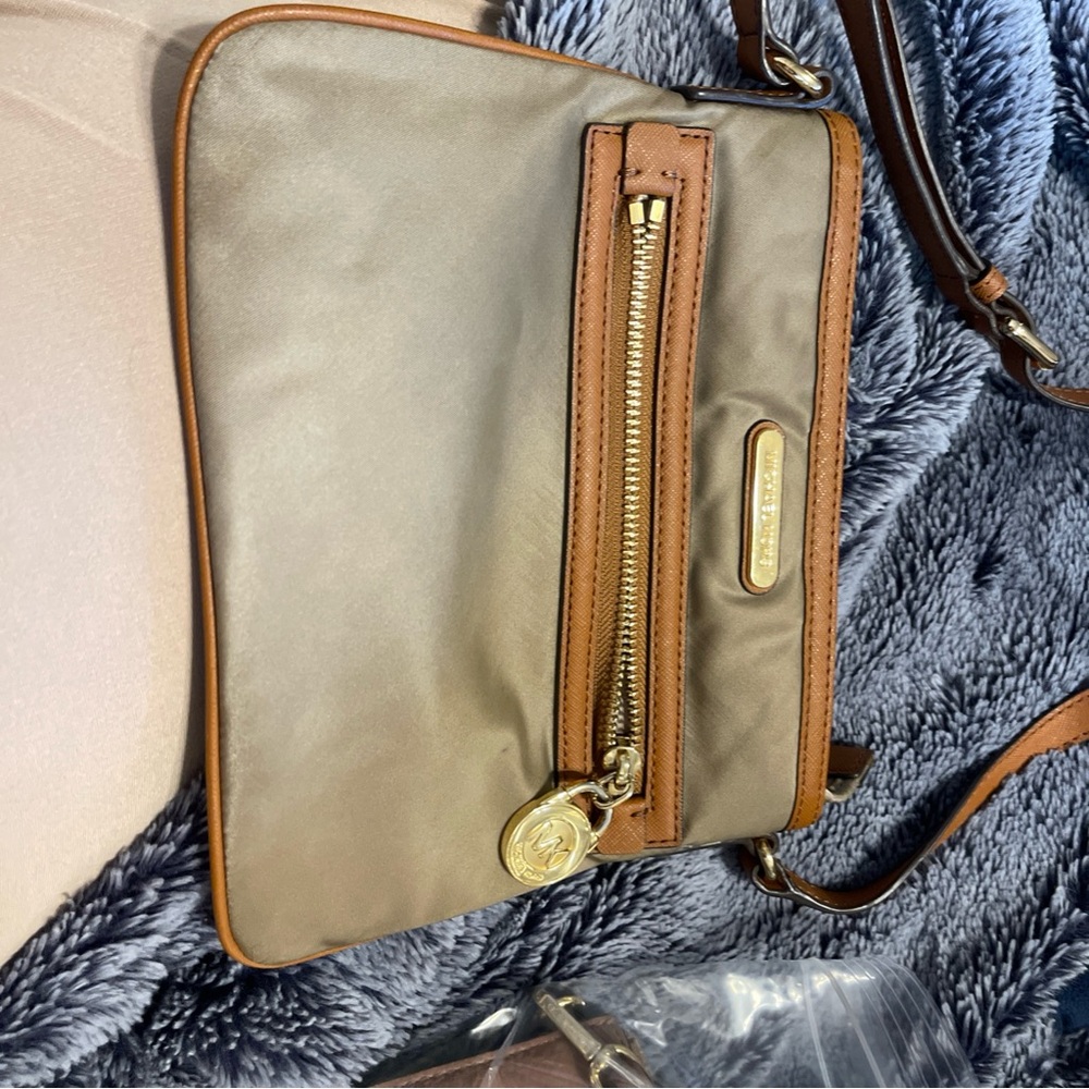 Brown and Tan Crossbody Bag Michael Kors